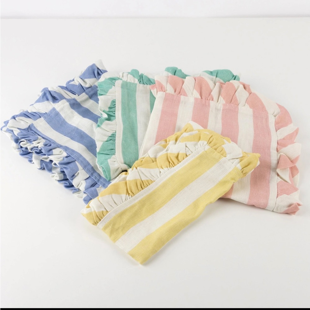 Meri Meri stripe ruffle cloth napkins - set of 4